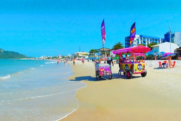 Areia da praia dos Ingleses em Florianópolis